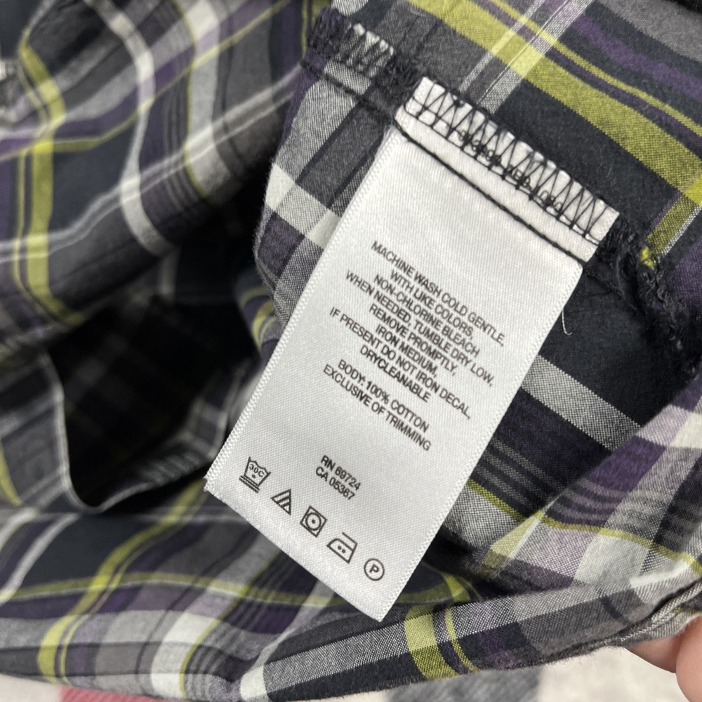 Columbia Shirt Mens XXL Red Blue Plaid Long Sleeve Button Front Pocket Cotton - Picture 5 of 10